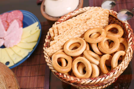 Table with delicious snacks 