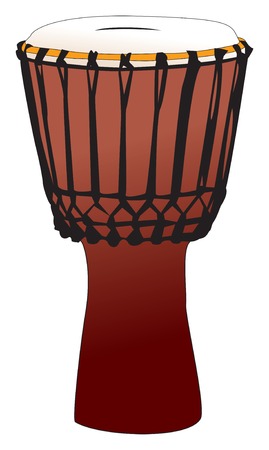 Vectorized percussion drum - djembem tam-tam  のイラスト素材