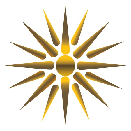 Golden sun, fully vectorizedのイラスト素材