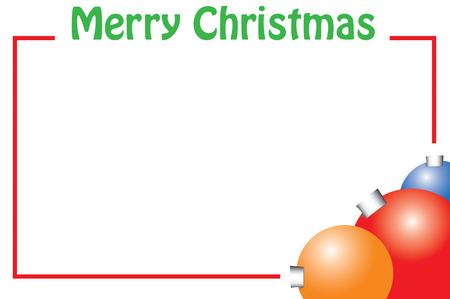  Simple card design, great to create custom gift cards. Christmas balls. Full vector.のイラスト素材