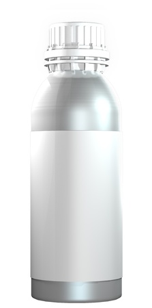Aluminium or steel bottle with plastic twist capの写真素材