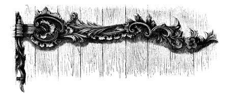 Forgings, to the front door of the Cathedral Catholic Temesvar (Hungary). Drawing of Edward Garnier, after the album of Mr. Ernest Desjardins, vintage engraved illustration. Magasin Pittoresque 1875.のイラスト素材