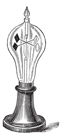 Radiometer, vintage engraving. Old engraved illustration of Radiometer isolated on a white background.のイラスト素材