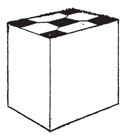 Square Tile, vintage engraved illustration. Dictionary of Words and Things - Larive and Fleury - 1895のイラスト素材