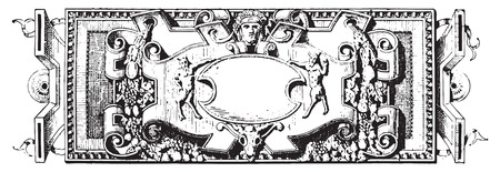 Ornament, Renaissance Sculpture, vintage engraved illustration. Dictionary of words and things - Larive and Fleury - 1895.のイラスト素材