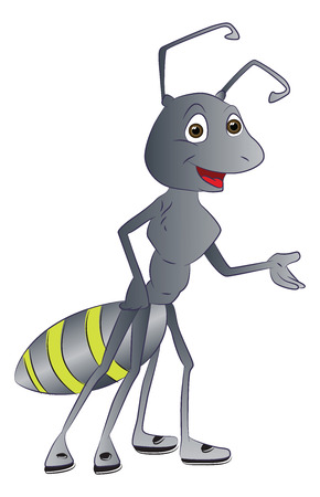 Vector illustration of an ant gesturing.のイラスト素材
