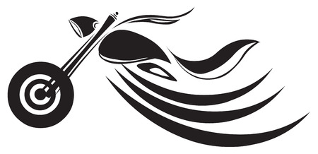 Tattoo design of motorbike, vintage engraved illustration.のイラスト素材