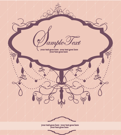 Invitation card with chandelierのイラスト素材