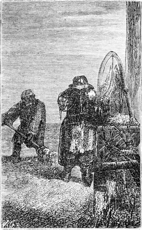 Scavengers in Riga, vintage engraved illustration. Le Tour du Monde, Travel Journal, (1865).の写真素材
