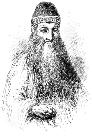 A recluse Solovetsky, vintage engraved illustration. Le Tour du Monde, Travel Journal, (1872).の写真素材