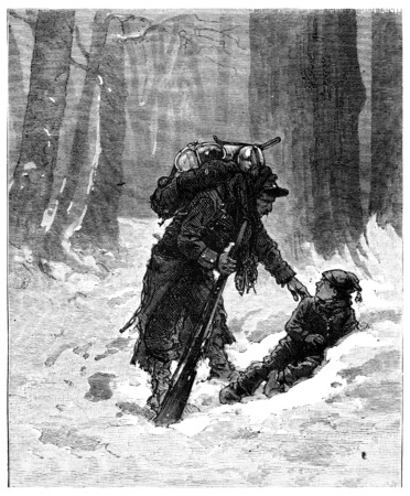 The Tour de France a small Parisian, What are you doing here, brat?, vintage engraved illustration. Journal des Voyage, Travel Journal, (1880-81).の写真素材