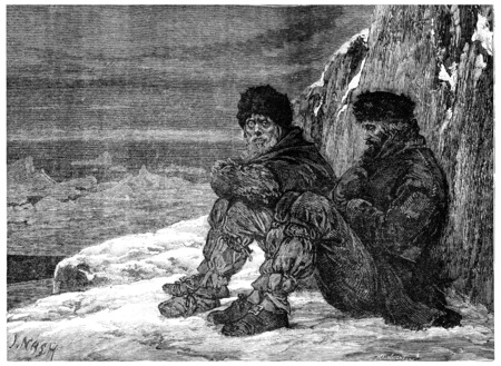 Arctic polar regions, Abandoned Cape York, vintage engraved illustration. Journal des Voyage, Travel Journal, (1880-81).の写真素材