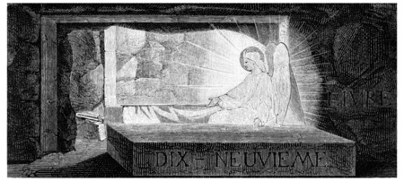 The resurrection, vintage engraved illustration.の写真素材