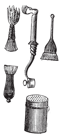 Kitchenware, vintage engraved illustration.のイラスト素材