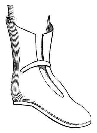 Goths boot, vintage engraved illustration. Industrial encyclopedia E.-O. Lami - 1875.のイラスト素材