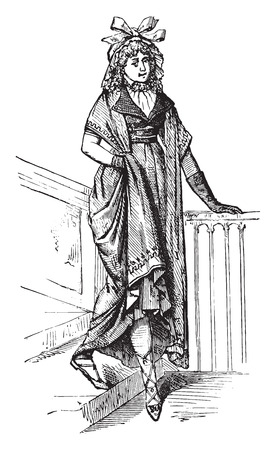 Kind of a marvelous 1798, vintage engraved illustration. Industrial encyclopedia E.-O. Lami - 1875.のイラスト素材