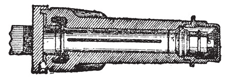 Patent axle, vintage engraved illustration. Industrial encyclopedia E.-O. Lami - 1875.のイラスト素材