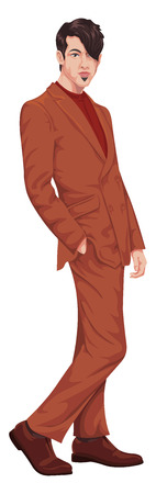 Vector illustration of stylish businessman.のイラスト素材