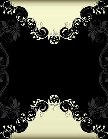 Abstract floral invitation cardのイラスト素材