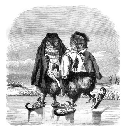 According to a former Dutch stamp, vintage engraved illustration. Magasin Pittoresque 1845.の写真素材