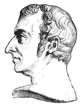 Nepomucene Lemercier, vintage engraved illustration. Magasin Pittoresque 1841.のイラスト素材