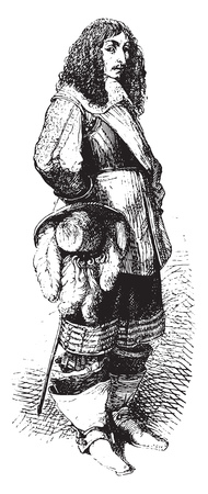 The Prince de Conde, vintage engraved illustration. Magasin Pittoresque 1844.のイラスト素材