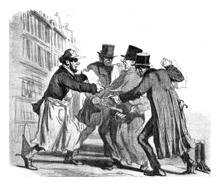 Carrick Collet wood, vintage engraved illustration. From The Tortures of Fashion.の写真素材