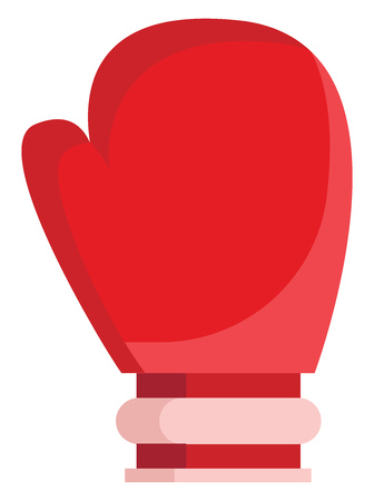 Red boxing glove vector illustration on white background.のイラスト素材