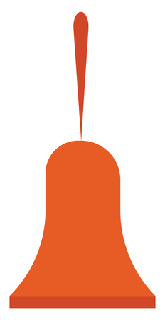 Clipart of an handheld bell generally used during religious prayers vector color drawing or illustrationのイラスト素材