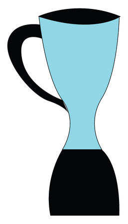 A blending machine with blue jug and black body vector color drawing or illustrationのイラスト素材