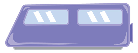 A blue fast moving environment friendly mode transportation electric train vector color drawing or illustrationのイラスト素材