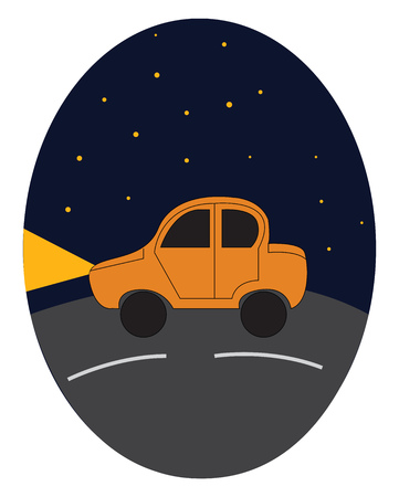 A beautiful green color vintage car vector color drawing or illustrationのイラスト素材