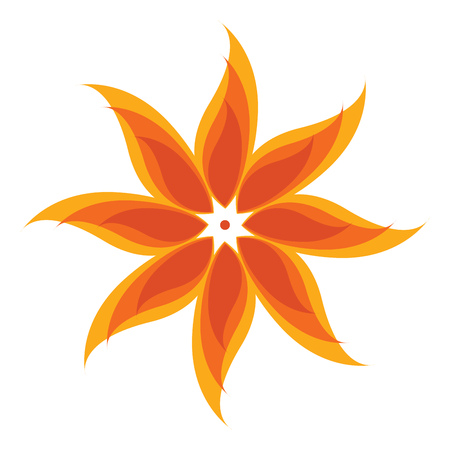 A beautiful flower with bright yellow petals vector color drawing or illustrationのイラスト素材