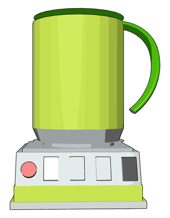 Simple vector illustration of an yellow blender white backgroundのイラスト素材