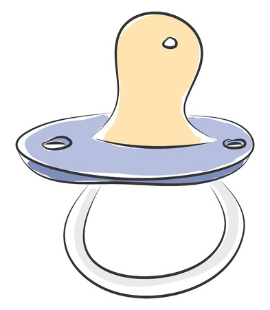 Baby pacifier simple vector illustration on white backgroundのイラスト素材