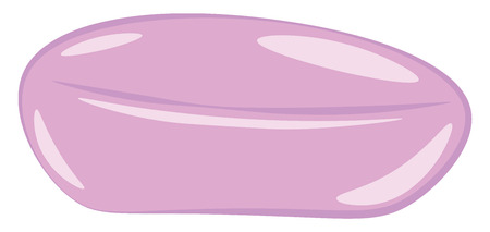An image of an elongated pink soap vector color drawing or illustrationのイラスト素材
