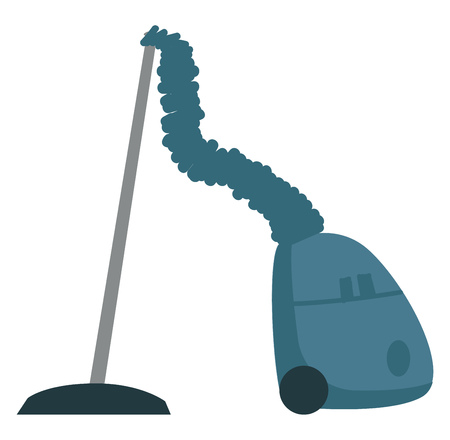 Blue vacuum cleaner illustration color vector on white backgroundのイラスト素材
