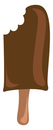 An image of purple ice cream in a cone vector color drawing or illustrationのイラスト素材