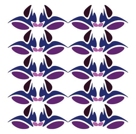 A picture of several designs aligned in a sequence vector color drawing or illustrationのイラスト素材