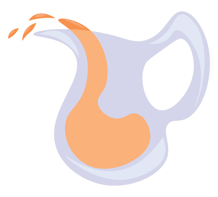 Jug filled with juice vector or color illustrationのイラスト素材