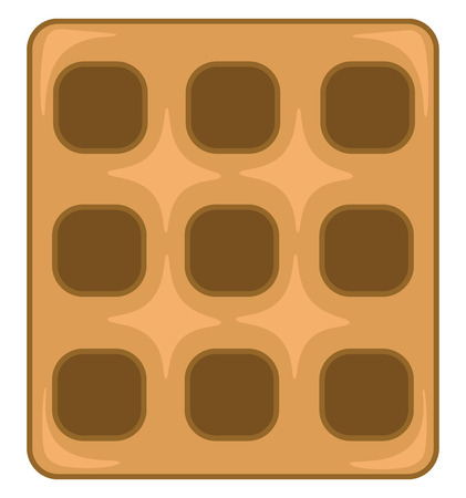 A square waffle vector or color illustrationのイラスト素材