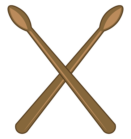 Pair of drumsticks vector or color illustrationのイラスト素材