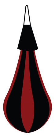 Red and black punching bag vector or color illustrationのイラスト素材
