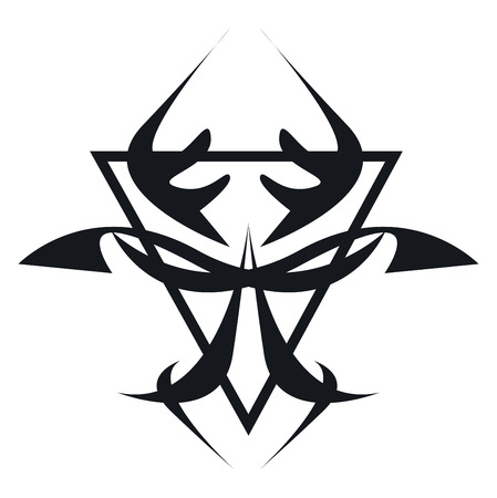 A tattoo design vector or color illustrationのイラスト素材