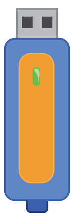 External storage flash drive vector or color illustration