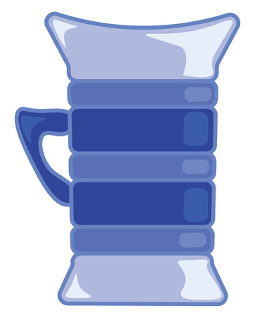 A blue cup for drinking vector or color illustrationのイラスト素材