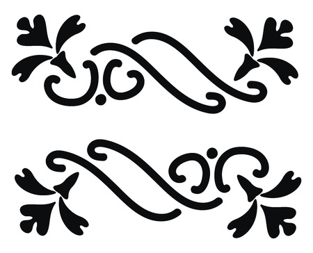 Black and white traditional ornament vector or color illustrationのイラスト素材