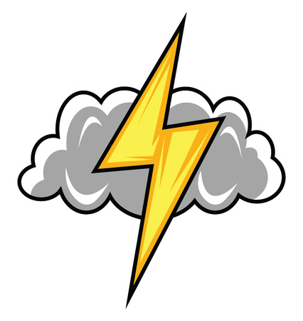 Thunderstorm logo for gaming illustration vector on white backgroundのイラスト素材