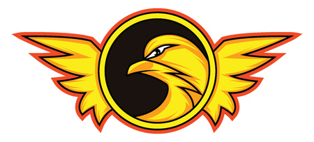 Bird gaming logo illustration vector on white backgroundのイラスト素材