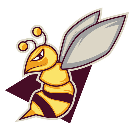 Gaming logo of a bee illustration vector on white backgroundのイラスト素材